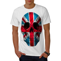 Wellcoda Skull Death Flag Cool UK Mens T-shirt, UK Graphic Design Printed Tee - £14.90 GBP+