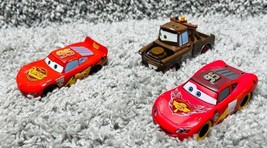 Disney Pixar Cars Set Of 3 Mcqueen and Tow Mater Toys - £11.36 GBP