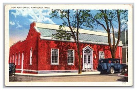 Post Office Building Nantucket Massachusetts MA Linen Postcard N26 - £2.33 GBP
