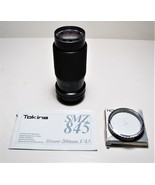 Tokina SMZ 845 Camera Lens 80-200 mm F- 4.5  w/ Manual and Hoya Filter C... - $20.29 CAD