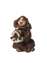 Holiday Friar Folk Figurine Maureen Monk Christmas Gift 1999 Gingerbread House - £31.51 GBP