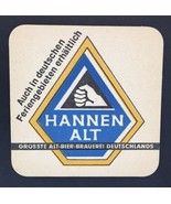 HANNEN ALT German Beer Coaster Blue, Yellow, &amp; Black Square - $14.00