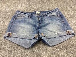 J. Crew Jean Shorts Womens 26 Denim Cuffed distressed pocket raw hem cut... - £7.90 GBP