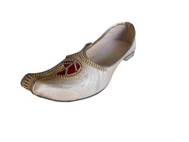 Men Shoes Traditional Indian Handmade Sherwani Khussa Loafers Mojaries US 6-12 - £43.25 GBP