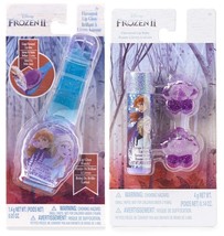 NEW Disney Frozen glitter hair clips, grape lip balm &amp; lip gloss watch bracelet - £3.95 GBP