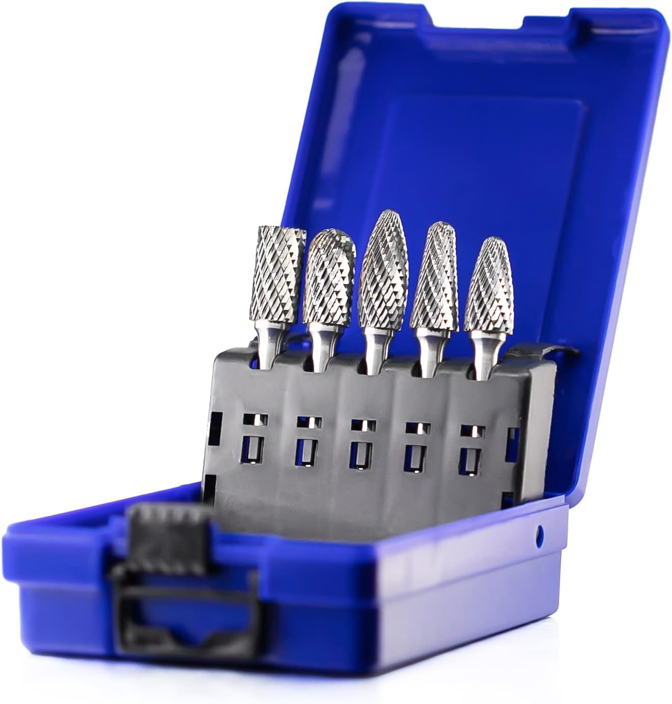 Carbide Burrs Set 5Pcs With 1/4&#39;&#39;Shank Sb-5 Sc-5 Sf-5 Sh-5 Sl-4 Double C... - $55.96