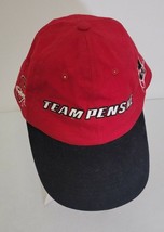 TEAM PENSKE CAP HAT STRAPBACK Cars 3 &amp; 6 Autographs Embroidered Red Black - £6.06 GBP