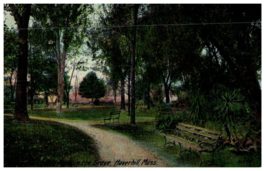 Washington Square Park In The Grove Hoverhill Massachusetts Postcard Posted 1913 - £4.08 GBP