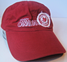 Molson Canadian Beer Hat Canada Day Burgundy Hook Loop Baseball Cap - £11.38 GBP