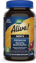 Nature&#39;s Way Alive! Men&#39;s Premium Gummy Multivitamin, Supports Healthy Heart, Mu - £24.89 GBP
