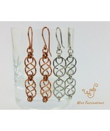 Handmade copper or stainless steel earrings: Celtic chained links - $21.00