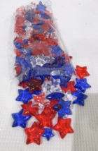 Memorial Day Patriotic 4th Of July Table Scatter Stars Red Blue Bowl Filler - $14.99