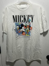 Men&#39;s Disney Mickey Mouse Goofy Donald Pluto White T-Shirt Size 2XL 50-5... - £5.48 GBP