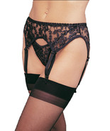 Leg Avenue Women&#39;s Plus Size Lace Garter Belt and Thong Lingerie Set - £45.93 GBP