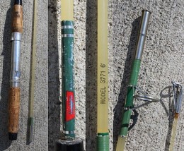 vintage fishing rod pole 1950s HEDDON &quot;STARCAST&quot; 3771 6&#39; TRANSPARENT FIB... - $89.99