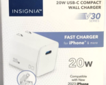 Insignia 20W USB-C Fast Charger for iPhone 15/14/13/12/11/X/8, iPhone SE... - $9.74