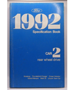 1992 Ford Specification Book Car2 Rear Wheel Drive - £9.32 GBP