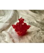 Jar Candy Dish Strawberry Red Textured Handmade Resin Covered Lidded Jar... - $25.21 CAD