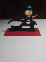 VINTAGE PAINTED CAST IRON  WAR SOLDIER NUT CRACKER ON WOODEN BASE 7.5&quot; - $19.79