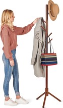 Coats, Purses, And Hats Can Be Stored On This Free-Standing, Wooden Coat Tree - £30.66 GBP