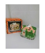 CERAMIC HALLOWEEN HAUNTED HOUSE TEALIGHT CANDLE HOLDER - $6.88