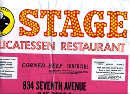 Stage Delicatessen Menu Plastic Take Out Bag Harry Hershfield Print  - £30.03 GBP