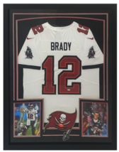 Tom Brady Autographed &quot;SB LV MVP&quot; White Buccaneers Framed Nike Jersey Fa... - £3,593.50 GBP