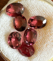 6pcs   6 carats  Pink Faceted Nigerian Tourmaline Gemstone  7mm - £5.70 GBP