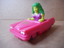 She-Hulk Plastic Pink Car 3" Action Figure Marvel Incredible Hulk VIntage Toy - $6.43