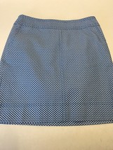 Talbots Women&#39;s Jeans Light Blue with White Print Stretch Skirt Size 10 NWOT - £29.42 GBP