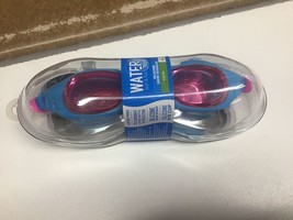 Water Sun &amp; Fun silicone swim goggles youth blue pink - £7.70 GBP