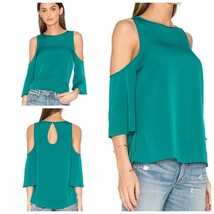 1.State Green Clover Cold Shoulder Flounce Top Size Large - $475.91 MXN