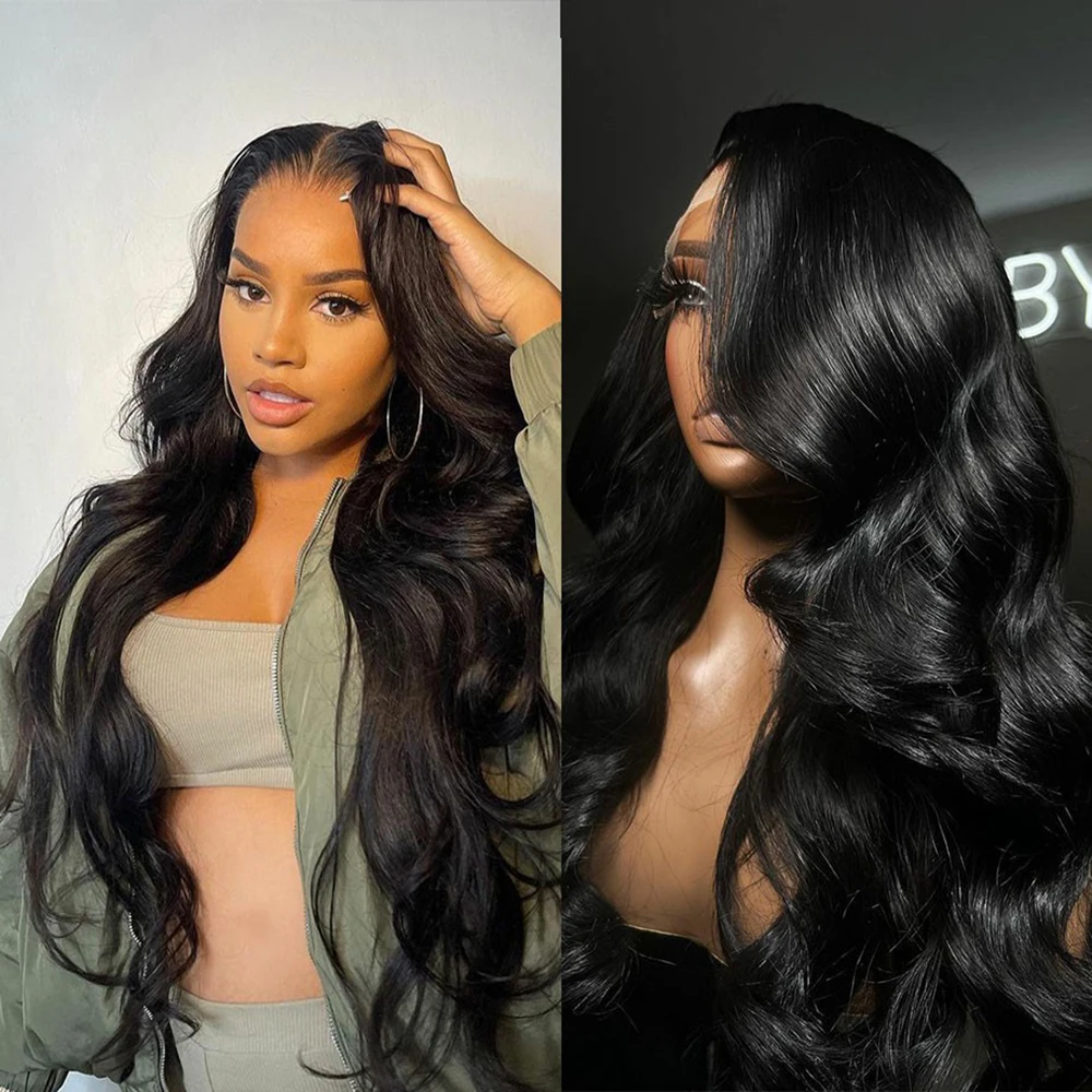 Body Wave Lace Frontal Wig 13x4 13X6 Transparent Lace Front Human Hair Wi - £48.95 GBP+
