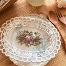 GlimVilo 2 Pack White Cotton Lace Doilies Place Mats Small2 Machine Wash - $176.56 MXN