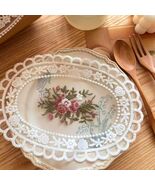 GlimVilo 2 Pack White Cotton Lace Doilies Place Mats Small2 Machine Wash - $176.56 MXN