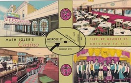 Math Igler&#39;s Casino Restaurant Chicago Illinois IL Postcard B01 - £2.30 GBP