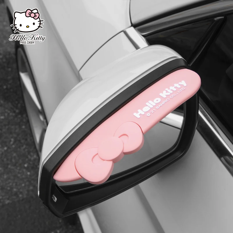 Sanrio Car Reversing Mirror Rearview Mirror Rain Shield Hello Kitty Cartoon - £16.78 GBP