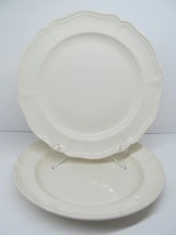 Wedgwood  Etruria Set Of 2 Cream 10 1/2&quot; Queens Shape Plain Dinner Plates VGC - £22.78 GBP