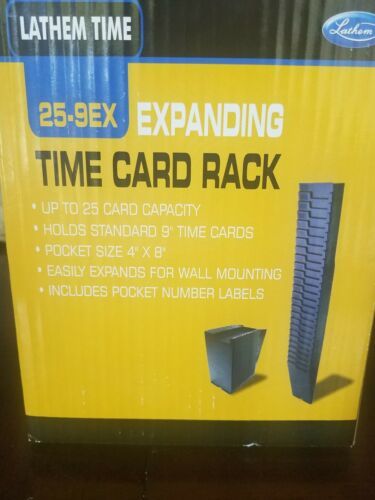 Lathem Time 25-9EX Expanding time Card Rack 25 Pockets w Numbers For 9" Cards - £23.06 GBP