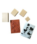 Stampin&#39; Up! Animal Stories Rubber Stamp Set Elephant Owl Whale Giraffe - $184.53 MXN