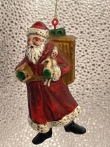 Rustic Santa doll toy box ornament Xmas decor - $5.89