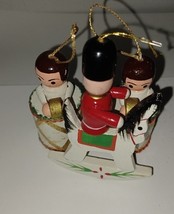 Vintage Soldier on Rocking Horse &amp; 2 Drums Christmas Ornament Lot - $184.88 MXN