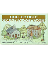 Collectible Country Cottages - Church &amp; City Hall (1992) - Carol Gordon ... - $11.29