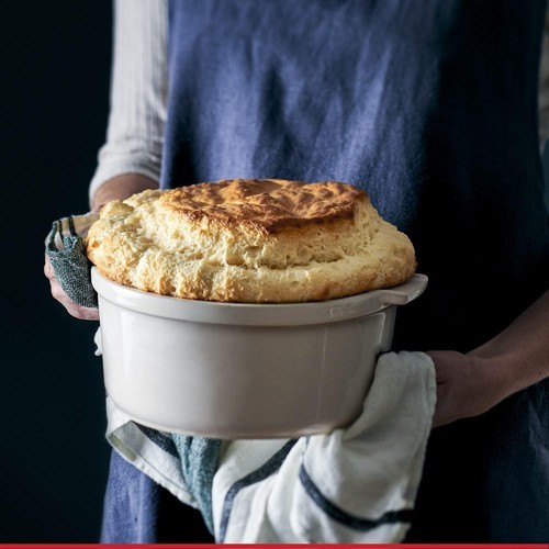 Peugeot Appolia Soufflé Dish Ceramic Ovenware with Handles - Ecru Item image 2