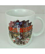 Vintage Las Vegas White With Colorful Design Souvenir Collectible Coffee... - $7.75