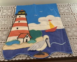 Lighthouse Seagulls Nylon Double Sided Small Garden Flag 12 x 17 Inch Ap... - $12.99