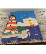 Lighthouse Seagulls Nylon Double Sided Small Garden Flag 12 x 17 Inch Ap... - £10.27 GBP