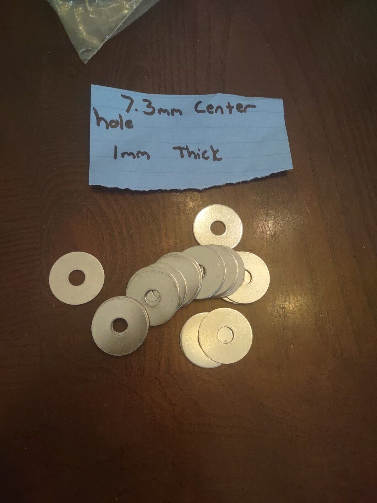 Bag Of 20 Sports Washers 7.3mm Center Hole 1mm Thick - $12.75