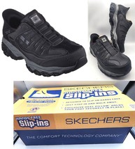 $100 SKECHERS SLIP-INS Hands Free Cankton Faison Black Memory Foam Leath... - £47.42 GBP