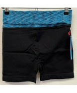 ShoSho Sho Active Shorts Women’s, L/XL, Black w. Blue/Black Print Waist ... - £10.30 GBP